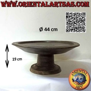 Lombok glatter runder Tortenständer aus Mahagoniholz ​​44 cm