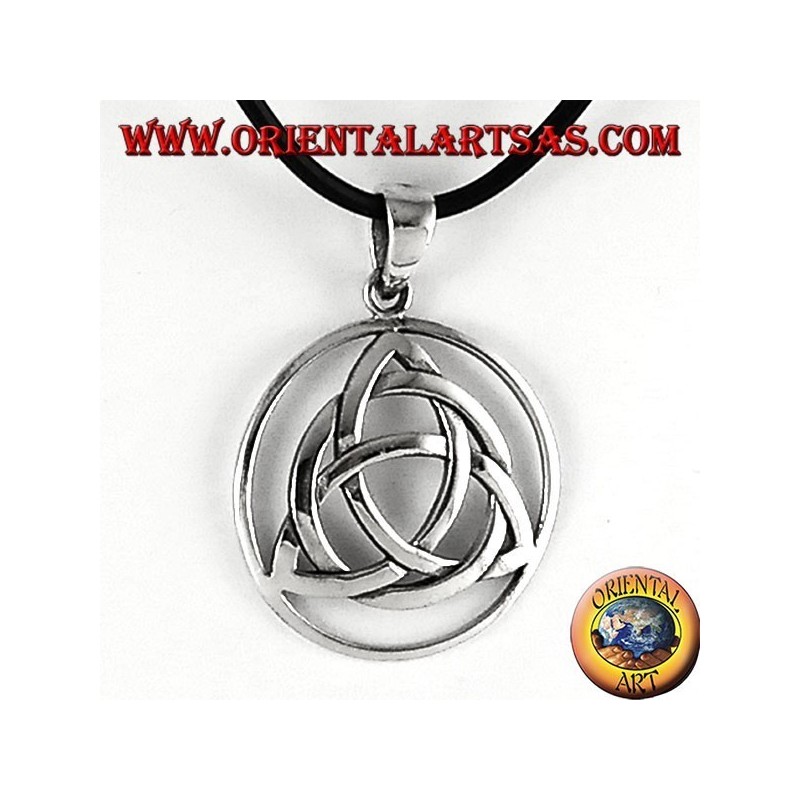 Ciondolo Triquetra Nodo di Tyrone Cerchio Argento 925 | Oriental Art