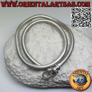 Collier maille "serpent" en argent 700‰, 48 cm x 5,5 mm