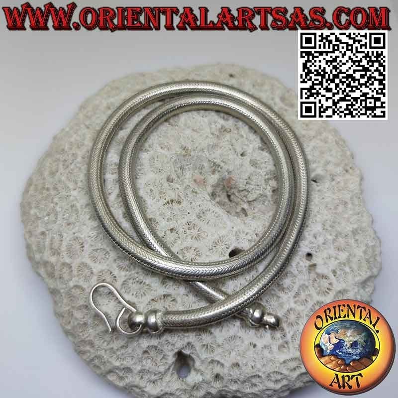 Collana in argento 700 ‰ a maglia "snake" da 48 cm x 5,5 mm