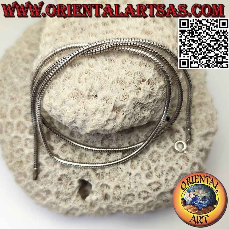 56 cm x 2 mm "snake" link necklace in 925 ‰ silver