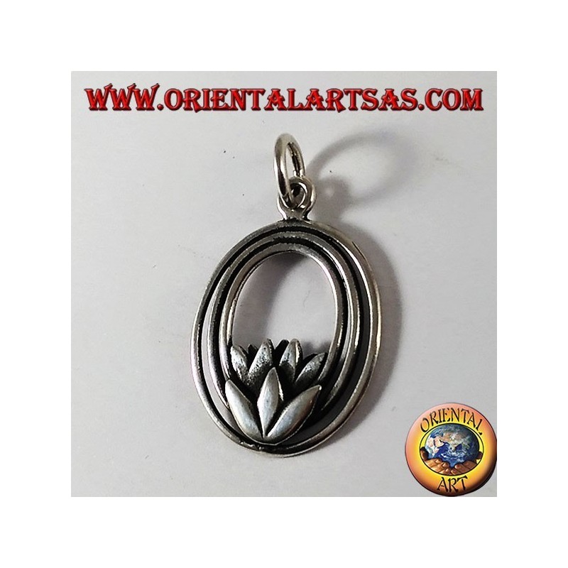 Lotus Pendentif fleur en argent (symbolisant la pureté)