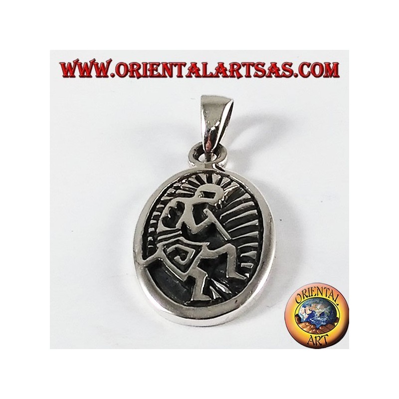 Pendentif Kokopelli en argent