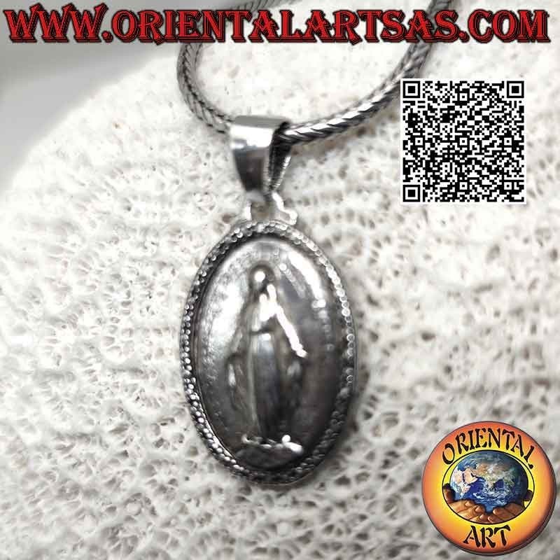 Pendentif en argent, Médaille Miraculeuse (ou médaille Madonna delle Grazie, ou médaille Immaculée Conception)