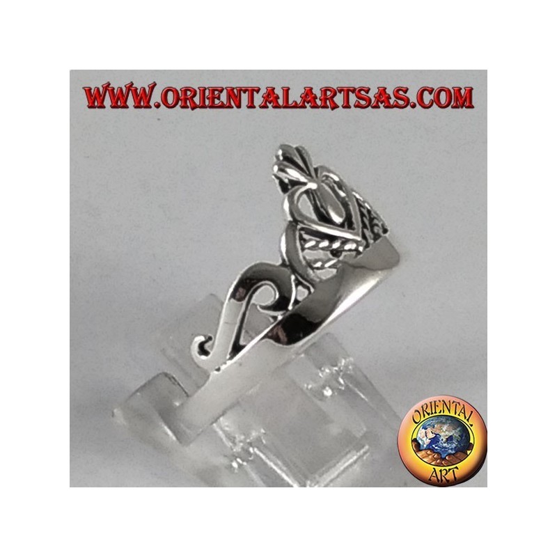 Anillo de plata corona de la princesa