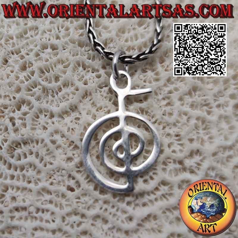Colgante de plata, Cho Ku Rei (primer símbolo del sistema Reiki de Usui, símbolo de poder) pequeño