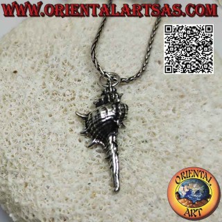 Silver pendant in the shape of a shell the tofa (musical instrument and symbol of fertility)