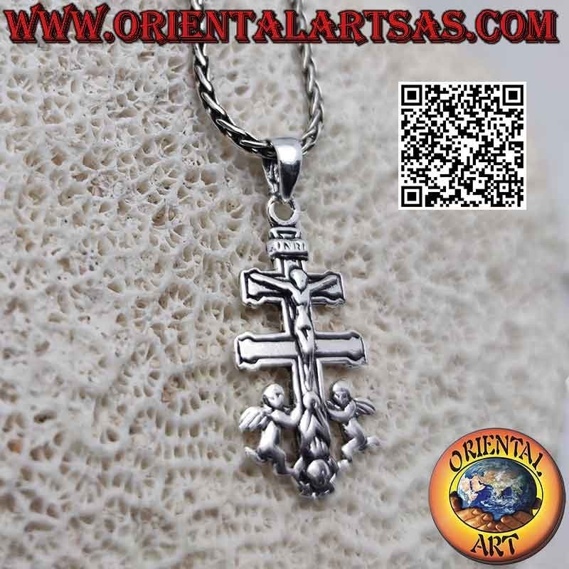 Silberanhänger, das "Kreuz von Caravaca" oder "Cruz de Caravaça"