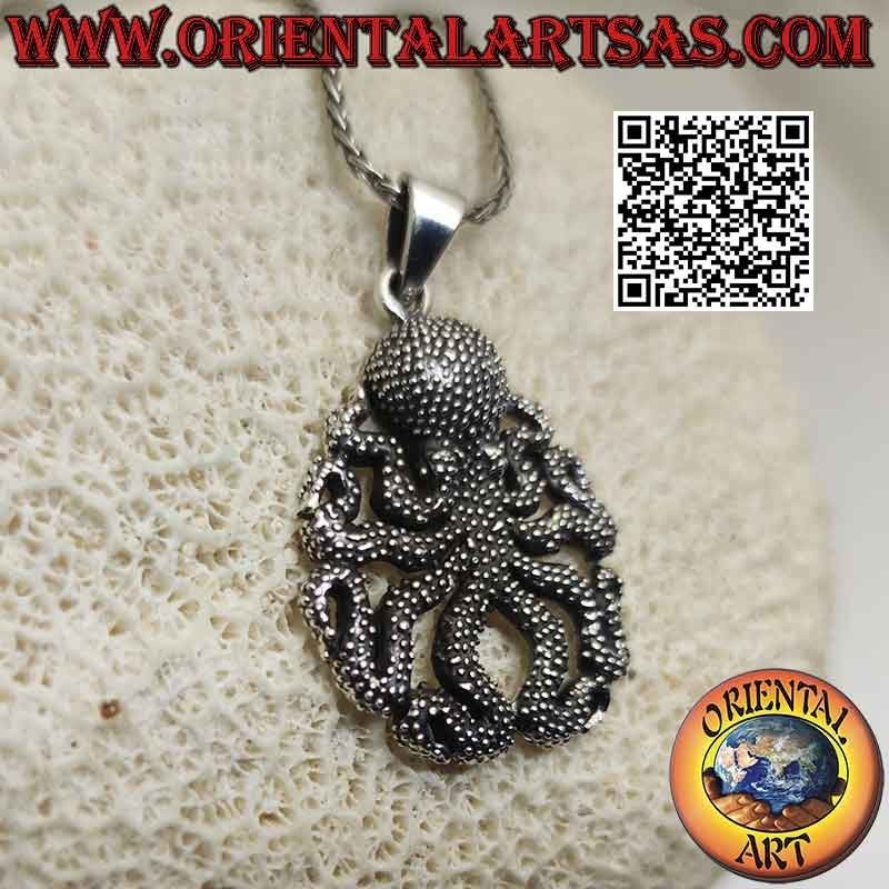 Silver pendant, octopus (octopus) or dotted octopus (large)