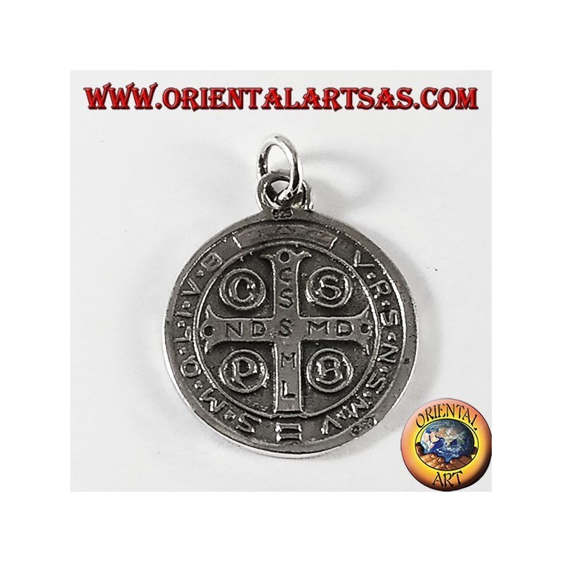 Plata colgante San Benedicto Medalla