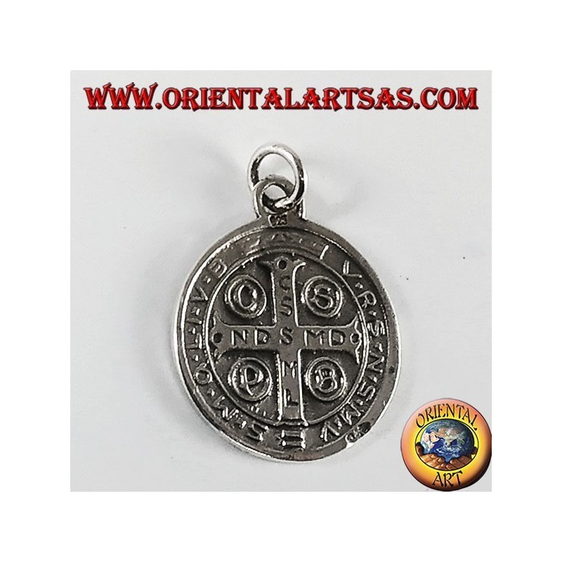 silver pendant Saint Benedict Medal