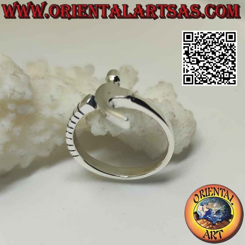 Anillo plata lisa forma martillo