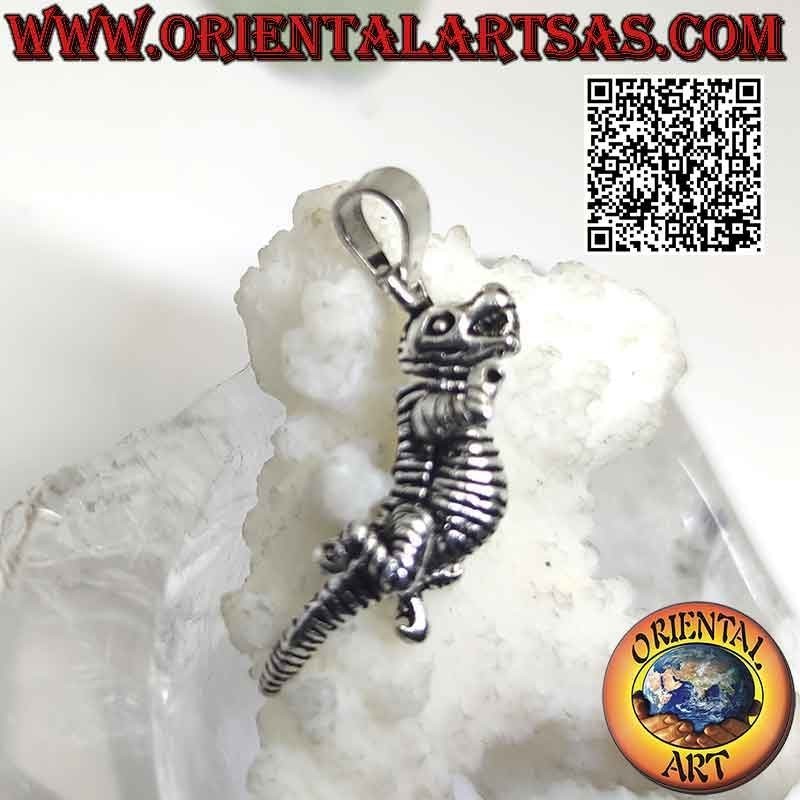Pendentif en argent en forme de dinosaure T-Rex (Tyrannosaurus rex) mobile en trois dimensions