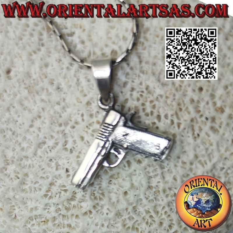 Silver pendant, "Glock" pistol (the classic semi-automatic service pistol)