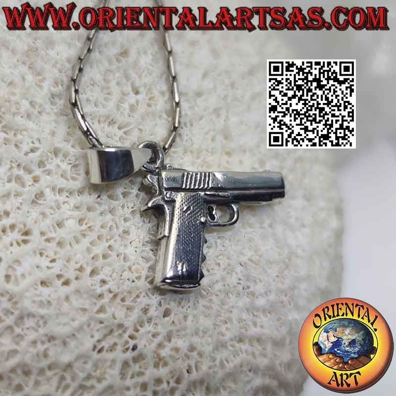 Silver pendant, "Glock" pistol (the classic semi-automatic service pistol)