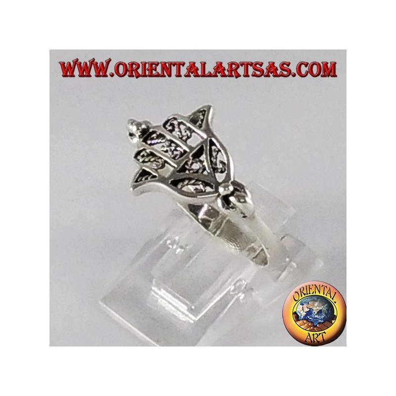 Silber Ring Hand von Fatima Hamsa