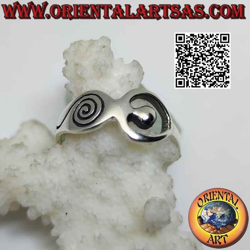 Bague en argent lisse, la Déesse Mère "Aradia"