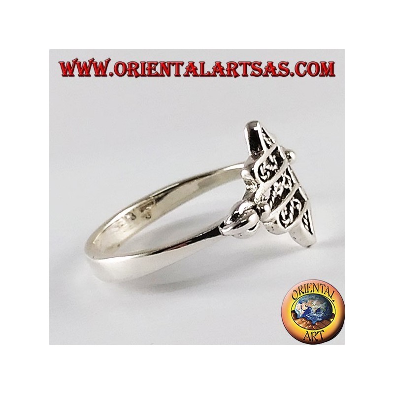 Silver ring Hand of Fatima Hamsa