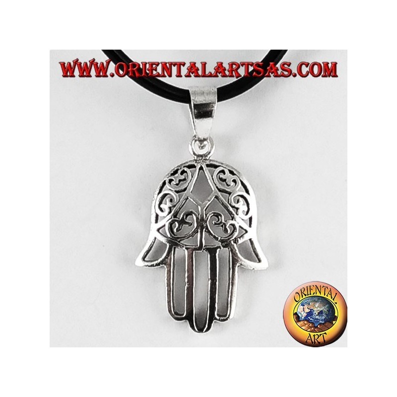 Colgante de plata de la mano de Fátima Hamsa