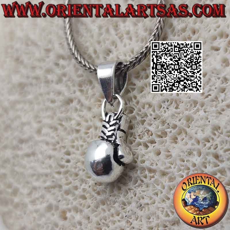Pendentif en argent 925‰ le gant de boxe (moyen)