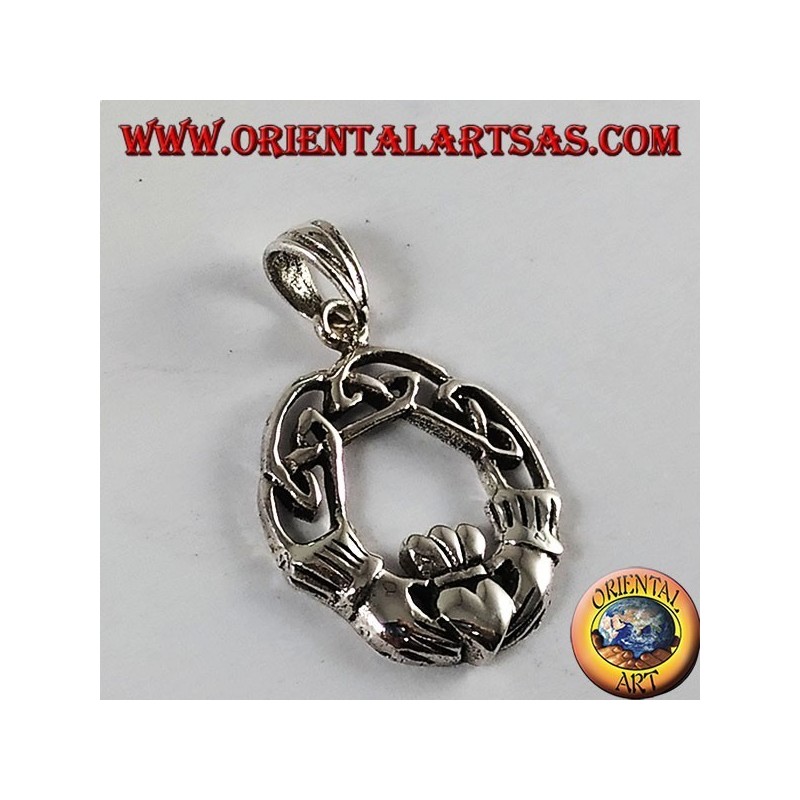 Silber Anhänger, Claddagh