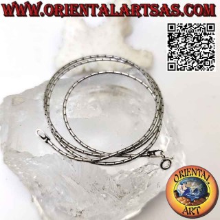 Collar de cadena de plata 925 ‰, eslabón "knuckle" (1,2 mm de espesor)