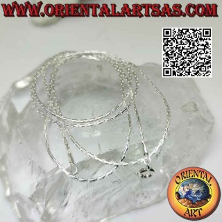 Collar de cadena de plata 925 ‰, eslabón "articulado" no oxidado (grosor 0,8 mm)