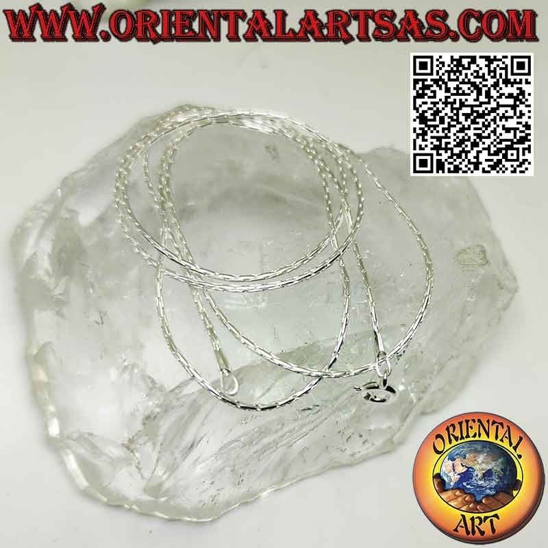 Collar de cadena de plata 925 ‰, eslabón "articulado" no oxidado (grosor 0,8 mm)