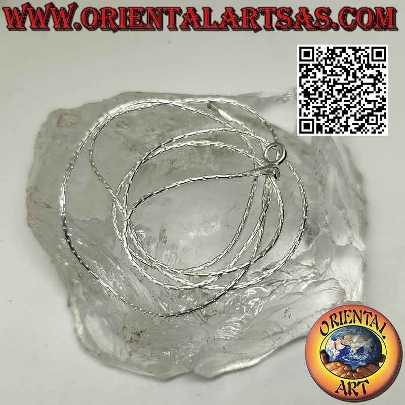 Collar de cadena de plata 925 ‰, eslabón "articulado" no oxidado (grosor 0,8 mm)
