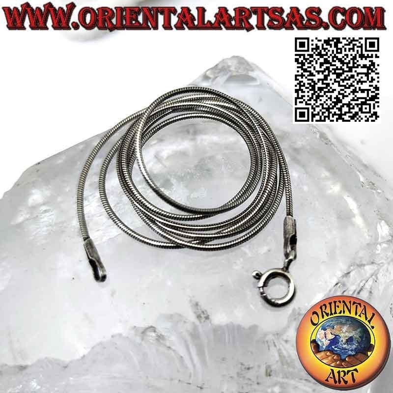 Collier chaîne en argent 925‰, classique lien "serpent" ou queue de souris (épaisseur 0,5 mm)