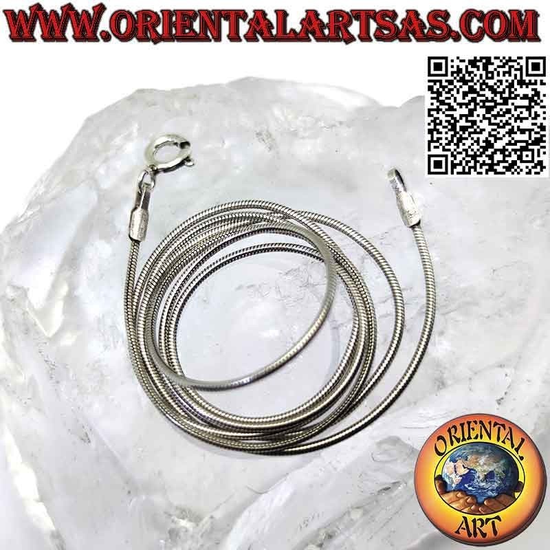 Collier chaîne en argent 925‰, classique lien "serpent" ou queue de souris (épaisseur 0,5 mm)