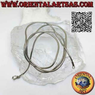 925 ‰ silver chain necklace, classic "snake" link or mouse tail (1.5 mm thick)
