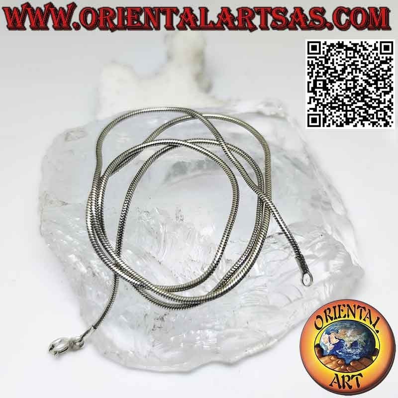 Collana catenina in argento 925 ‰, maglia "snake" classica o coda di topo (spessore 1,5 mm)