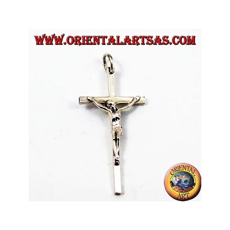 Pendentif crucifix en argent simple