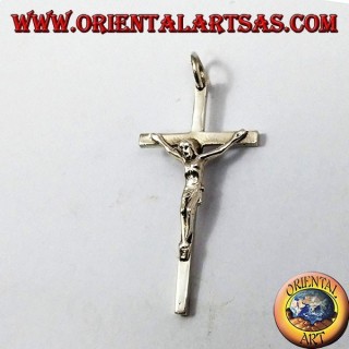 Pendientes en forma de crucifijo de plata