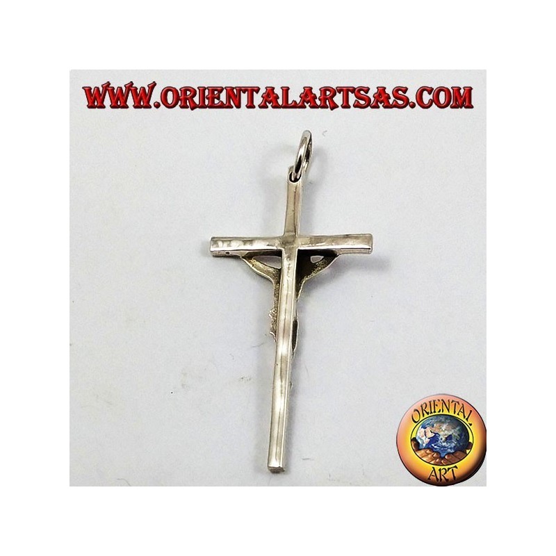 Pendentif crucifix en argent simple