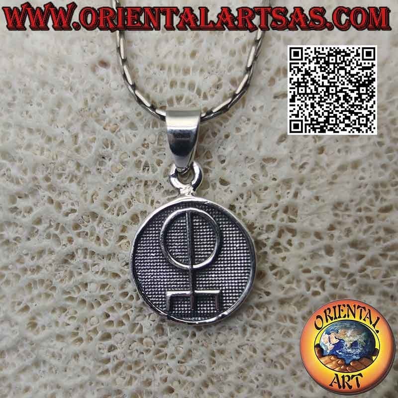 Silberanhänger, Medaille mit Flachrelief "Talisman der Liebe"