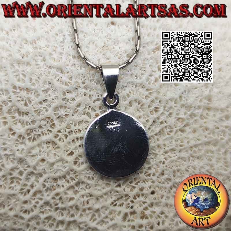 Colgante de plata, medalla con bajorrelieve "Talisman of love"