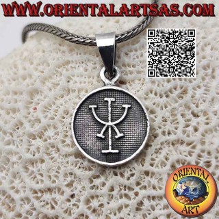 Colgante de plata, medalla con bajorrelieve "Talisman de la prosperidad"