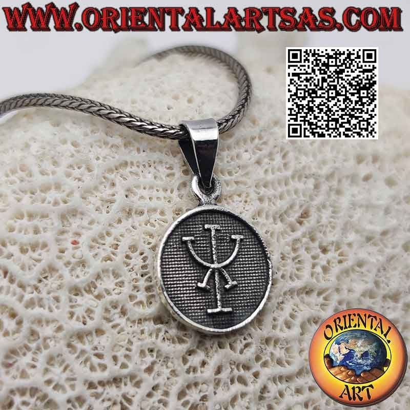 Silberanhänger, Medaille mit Flachrelief "Talisman des Wohlstands"