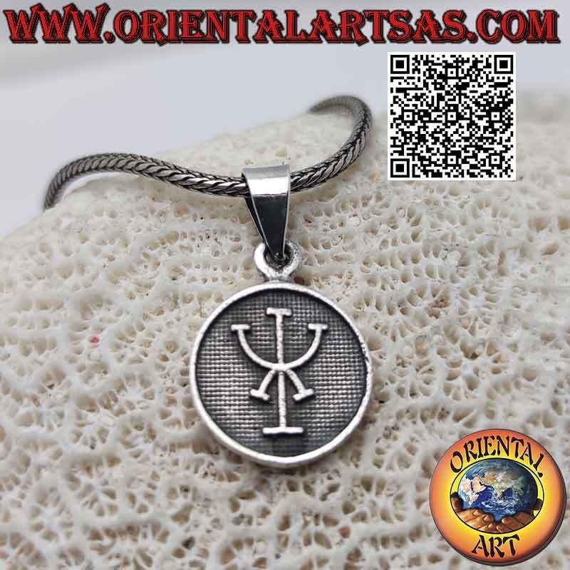 Silberanhänger, Medaille mit Flachrelief "Talisman des Wohlstands"