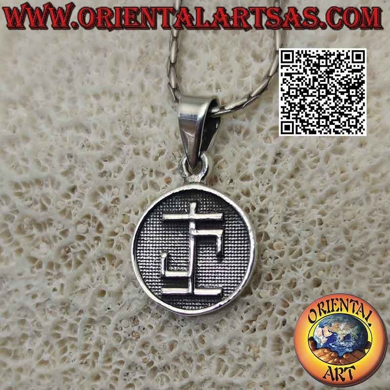 Silver pendant, medal with bas-relief "Talisman of healing"