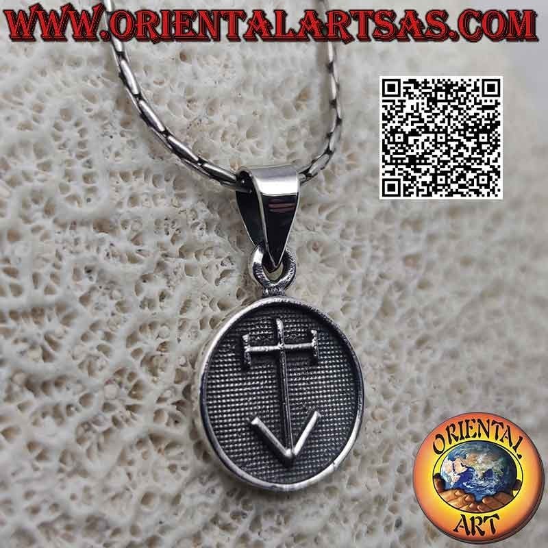 Pendentif en argent, médaille avec bas-relief "Talisman du voyageur"