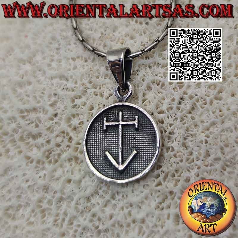 Silberanhänger, Medaille mit Flachrelief "Talisman des Reisenden"