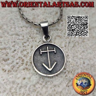 Silberanhänger, Medaille mit Flachrelief "Talisman des Reisenden"