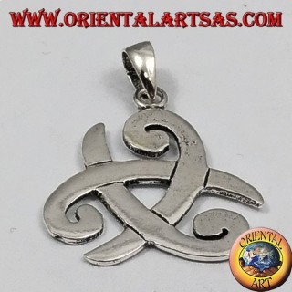 pendentif en argent, tricorne d'Odin