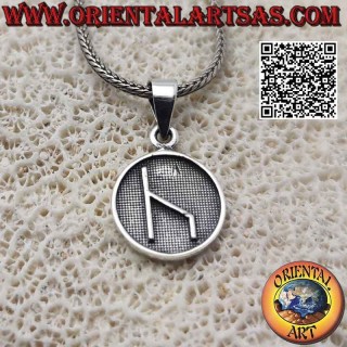 Pendentif en argent, médaille avec bas-relief "Talisman illumine les chemins"