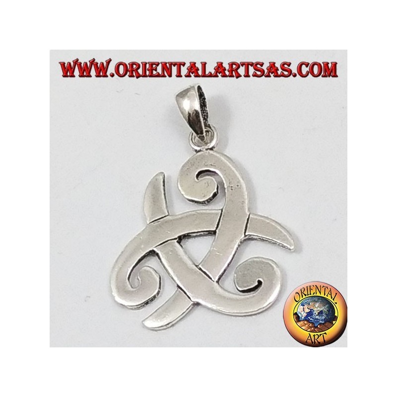 pendentif en argent, tricorne d'Odin