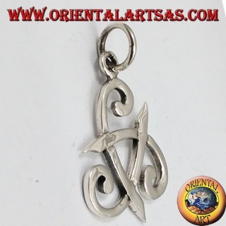 pendentif en argent, tricorne d'Odin ou de corne triskell