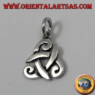 silver pendant, three-cornered hat of Odin or horn triskell (small)